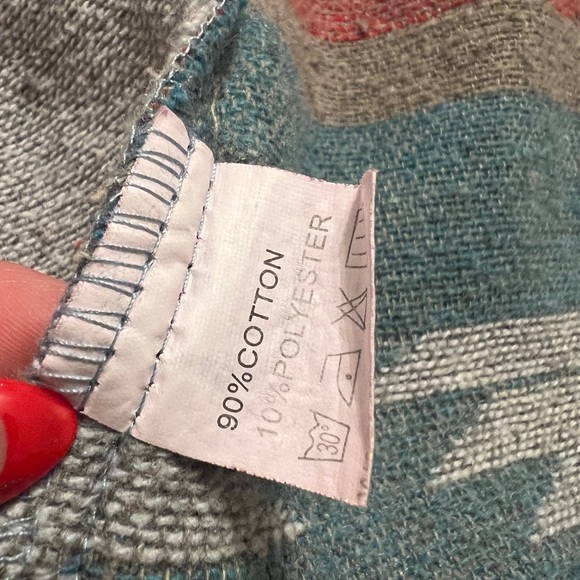 Vintage Denim Shacket with Aztec Southwestern Pattern - Picture 11 of 12